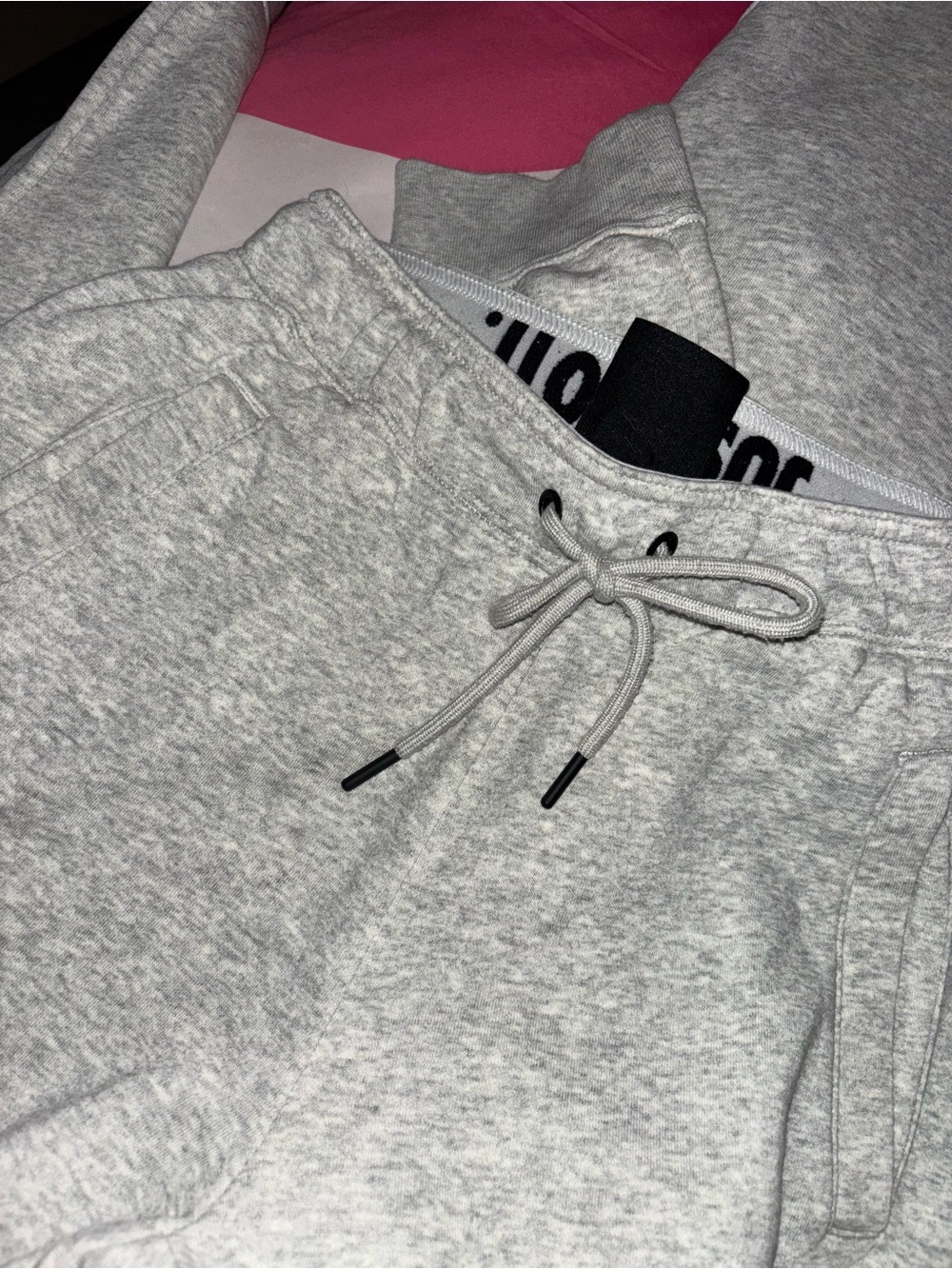Nike women’s Light Grey Sweatshirt & Joggers Set with White Logo - Picture 4 of 5